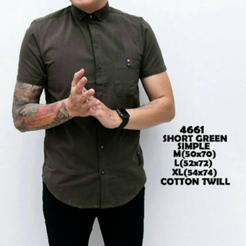 Hem polos hijau army