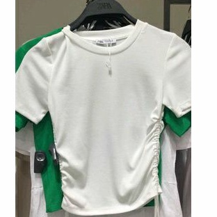 Jastip T-Shirt Crop Zara/Kaos Crop Wanita Zara/Atasan Wanita Zara