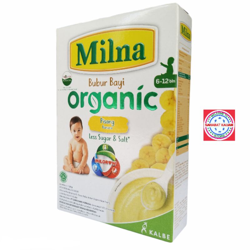 MILNA BUBUR BAYI ORGANIC 6 - 12 BULAN 120GR PER 1 BOX