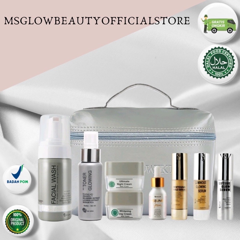 PAKET/ECER MS GLOW FREE GIFT WHITENING/ACNE/LUMINOUS/ULTIMATE