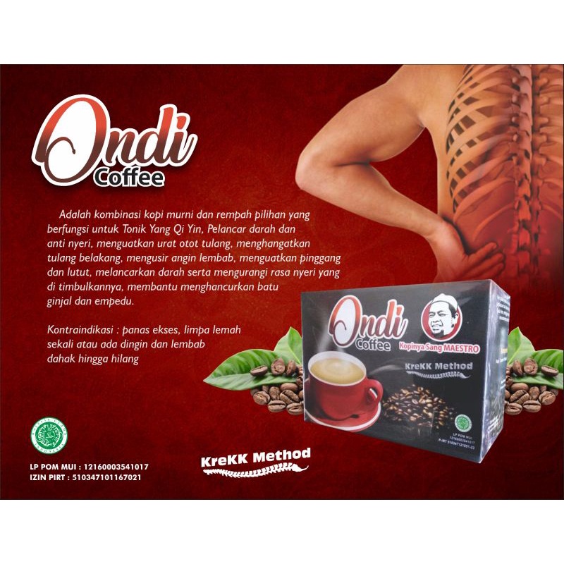 

Kopi Ondi- untuk kesehatan otot dan sendi. Sachet 25gram