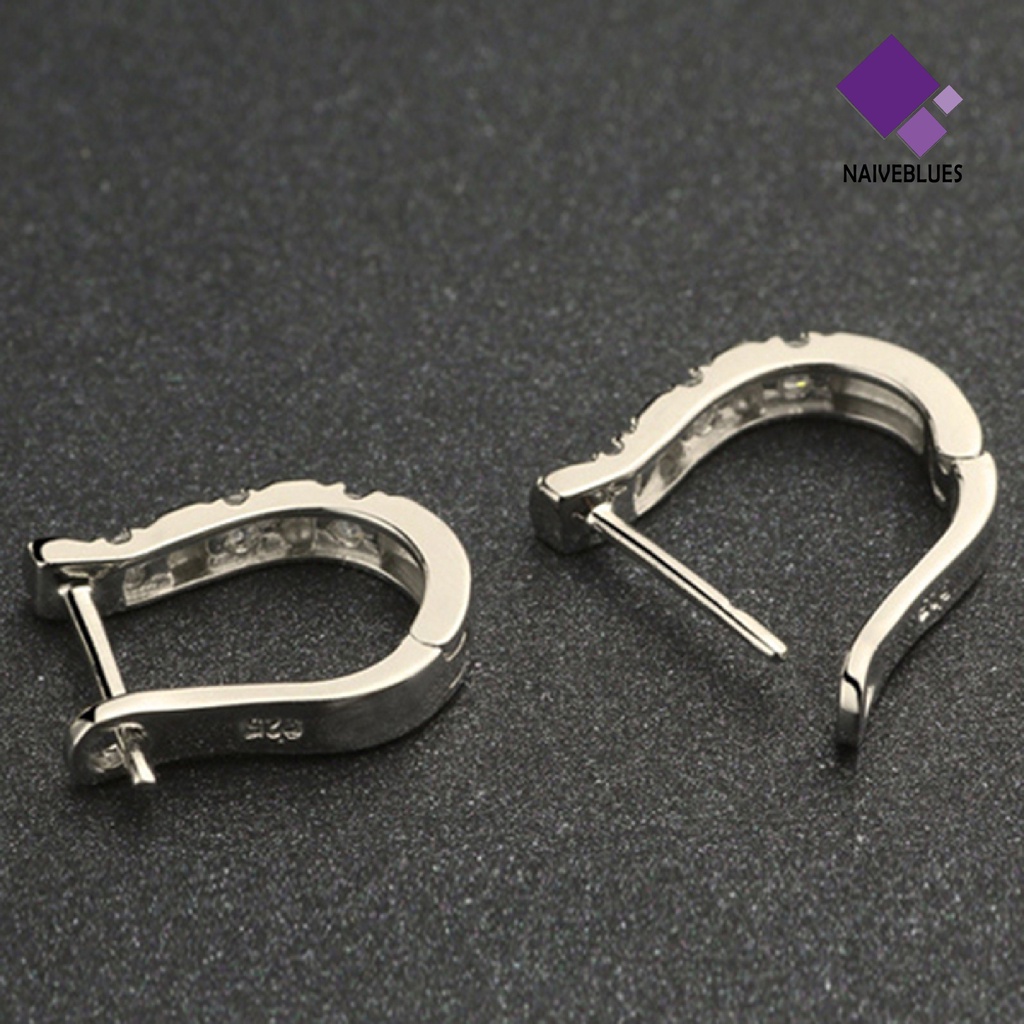 1 Pasang Anting Stud Bentuk Harp Warna Putih