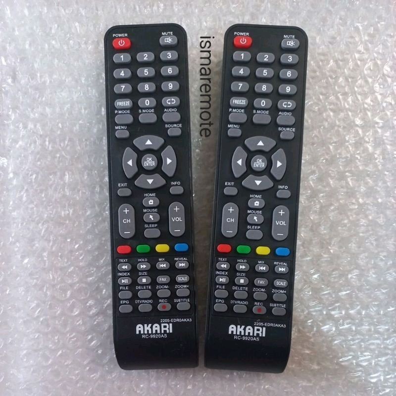 REMOTE REMOT TV AKARI SMART LCD/LED RC-9920AS