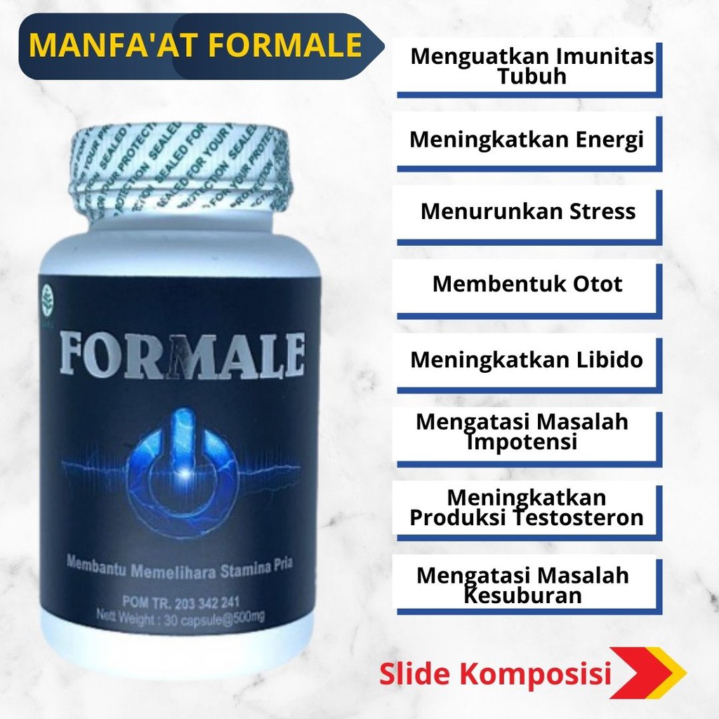 Obat Kuat Pria Tahan Lama Herbal Alami Mani Encer Lemah Syahwat Ejakulasi Dini Formale BPOM HA