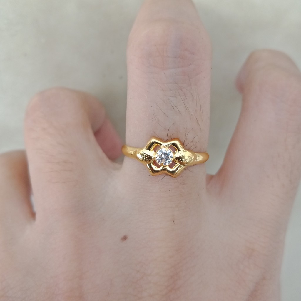 Cincin anak dan dewasa emas permata asli kadar 700 70% 16k 22 11 12 13 14 15 16 17 surabaya UBS