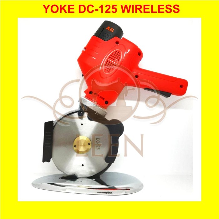 YOKE DC-125 Wireless Mesin Potong Octa Bahan Kain Portable LEEN