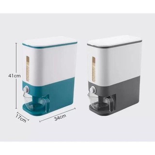 [ Cinicini ] Dispenser Beras 12 Liter / Tempat Beras Otomatis / Wadah Beras / Dispenser Beras Praktis