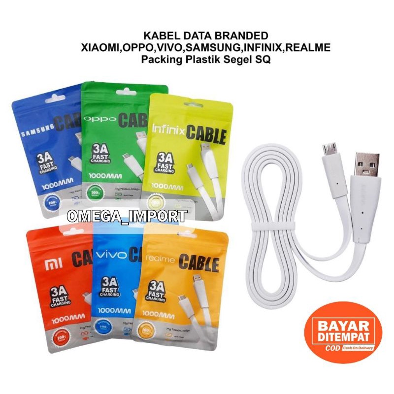 (OM) KABEL DATA BRANDED 3.0A MICRO USB PACK PLASTIK