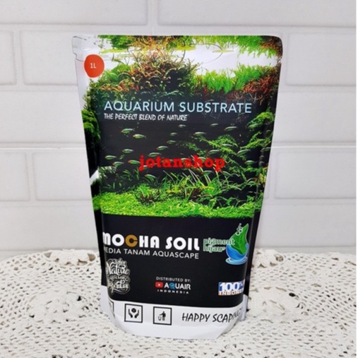 Mocha Soil Pigment Hijau Aquarium Substrate media tanam Aquascape 1 Liter 1L