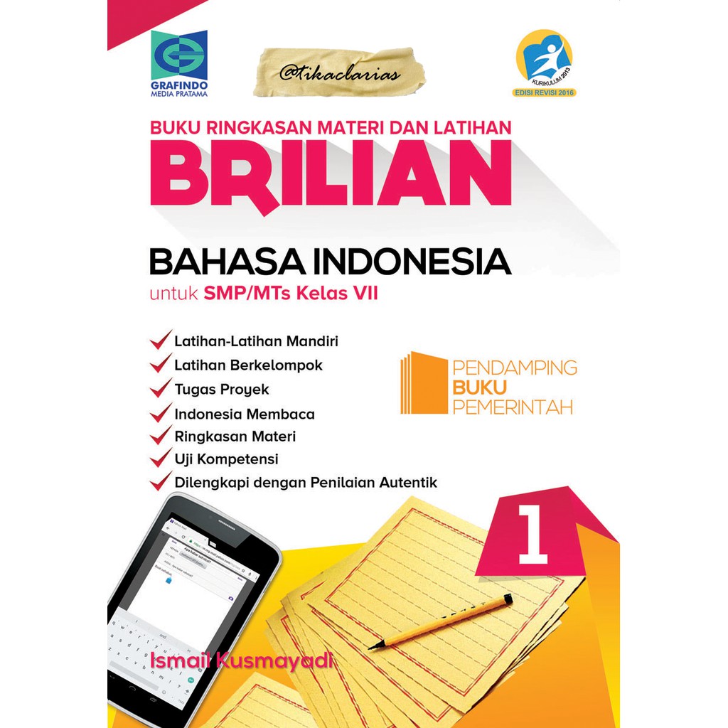 Jual Buku Pelajaran  Buku Bahasa Indonesia SMP Kelas 1 / VII K13