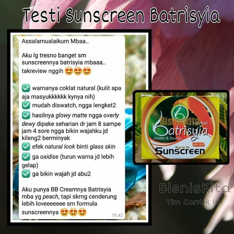 ( BISA COD ) SUNSCREEN BATRISYIA HERBAL/  BATRISYIA SUNSCREEN PEACH/YELLOW