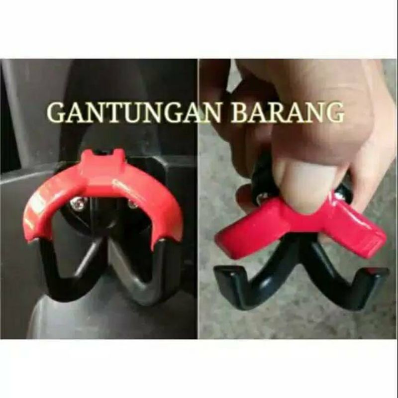 Gantungan Barang Universal Motor AutoLook CNC Safety Hook Double Big X Semua Motor PNP Import Bahan Besi