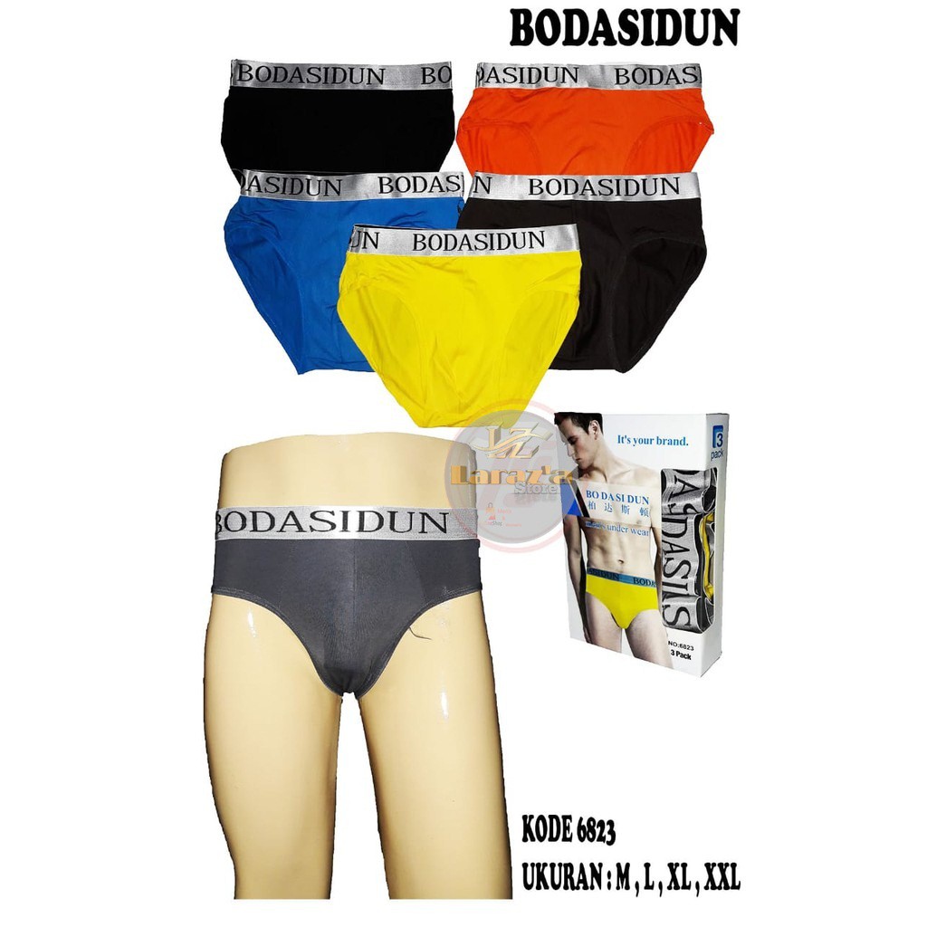 CELANA DALAM PRIA /  CD LAKI LAKI COWO MERK BODASIDUN 6823 ( ISI 3 PCS )