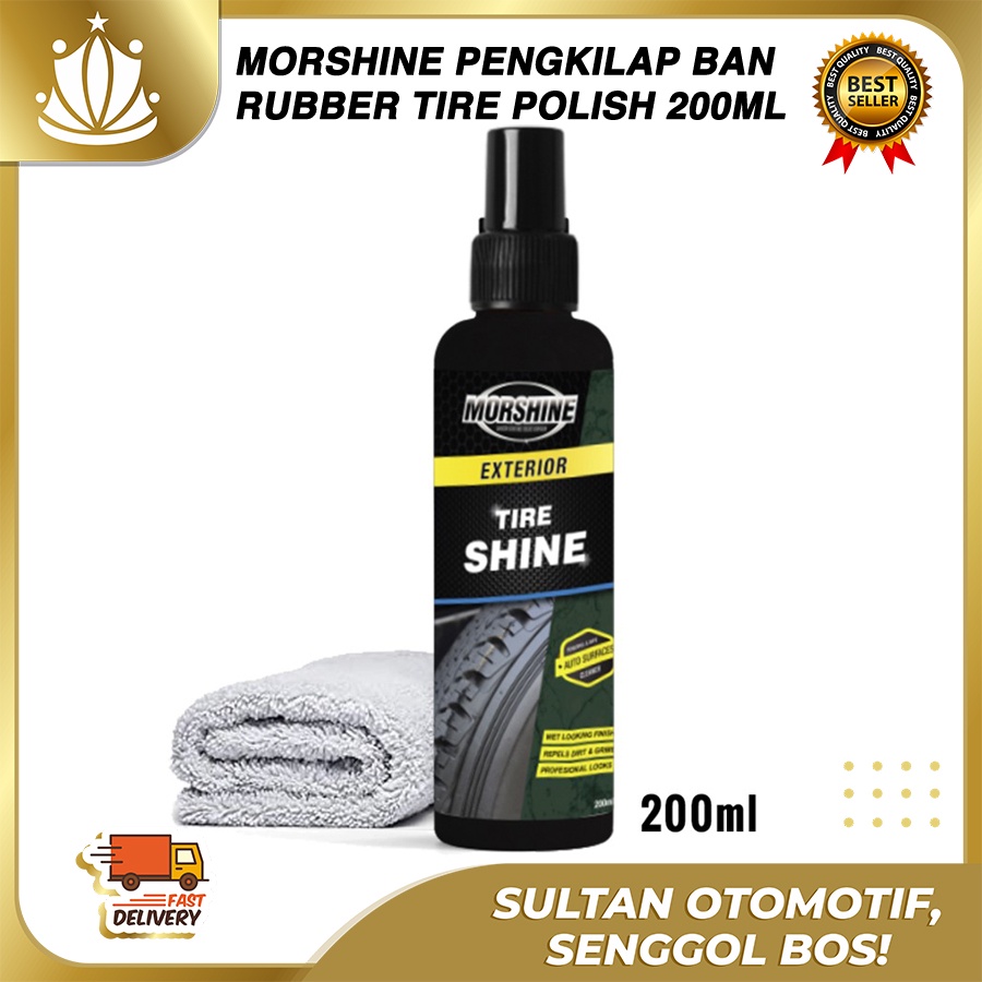 MORSHINE Pengkilap Ban RUBBER Tire Polish 200ml