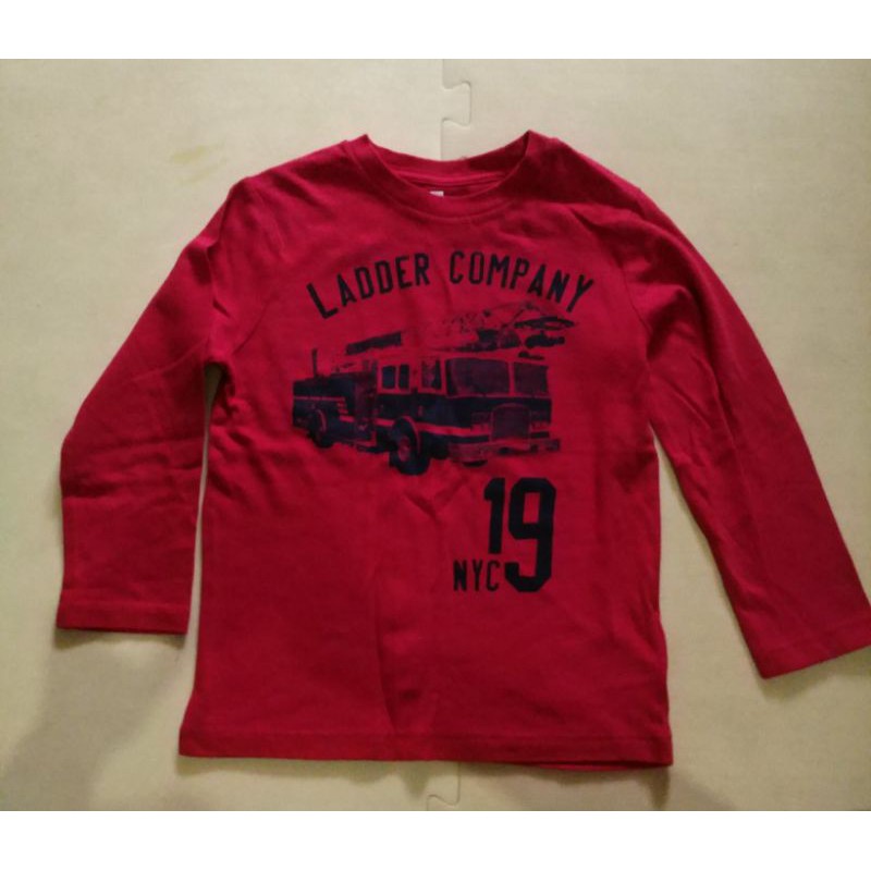 kaos T-shirt anak balita lengan panjang baby GAP 4y merah