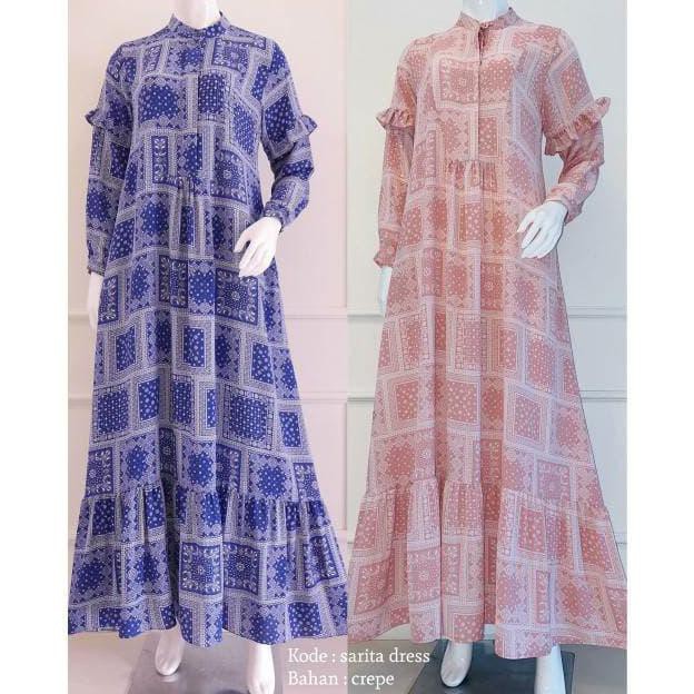 Baju Gamis Wanita - Dress Crepe DSK Q04