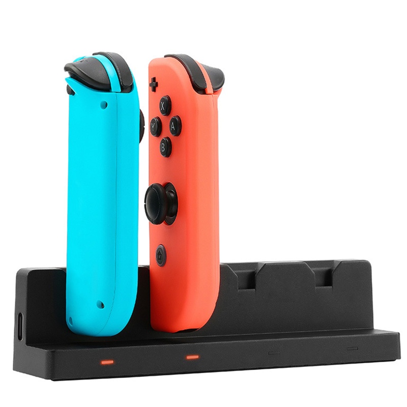 Btsg 4-Port Controller Charging Dock Base Dengan Port USB Type-C Untuk Switch Joy Con