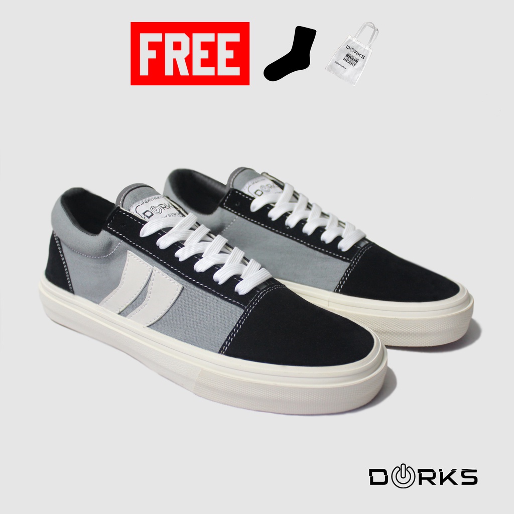 DORKS - Skate Green Grey | Sepatu Original | Sepatu Pria | Sepatu Sekolah | Sepatu Murah