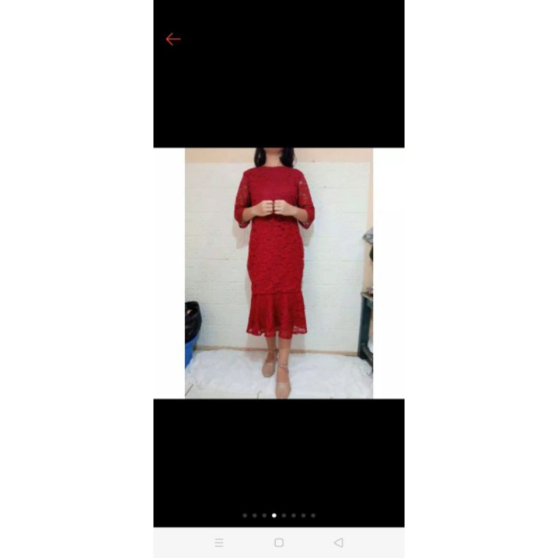 DRESS IMPORT MUTIARA DUYUNG BROKAT