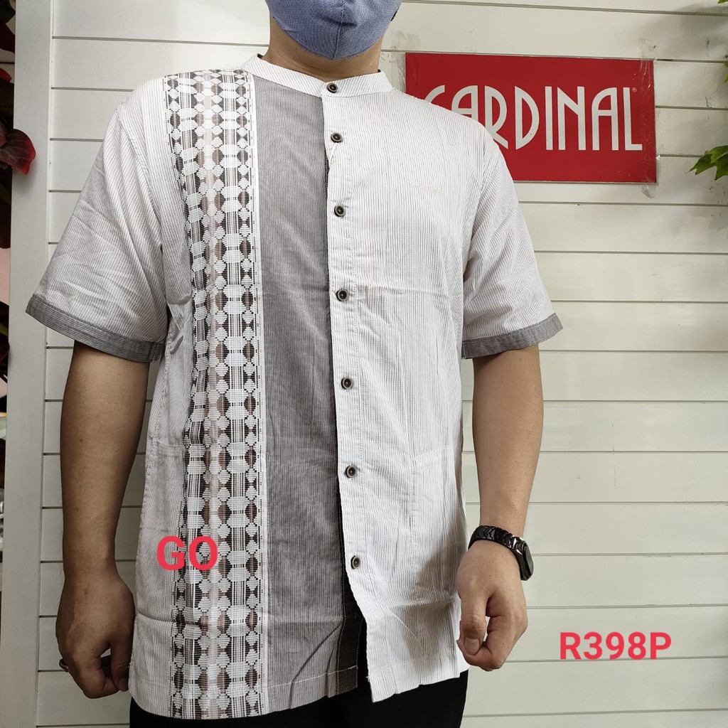 BB XL BIG SIZE CARDINAL KEMEJA KOKO Taqwa Baju Muslim Pakaian Pria Original Salur Lengan Pendek