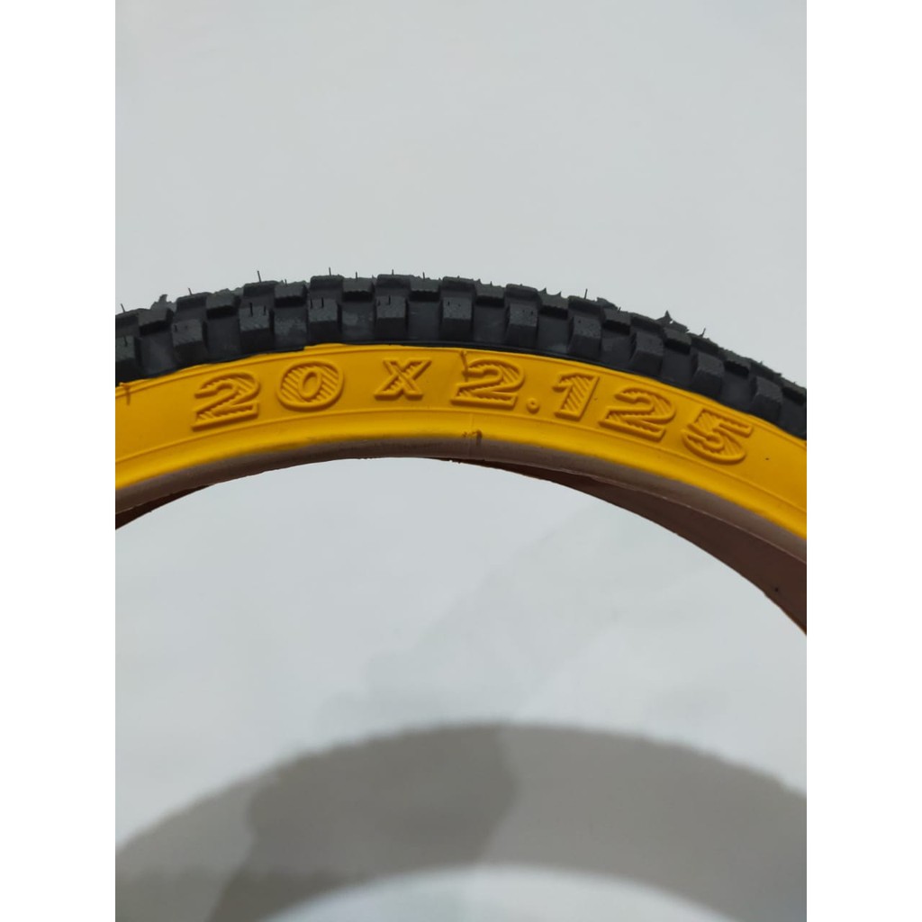 Swallow Ban luar 20 x 2.125 list kuning sepeda BMX