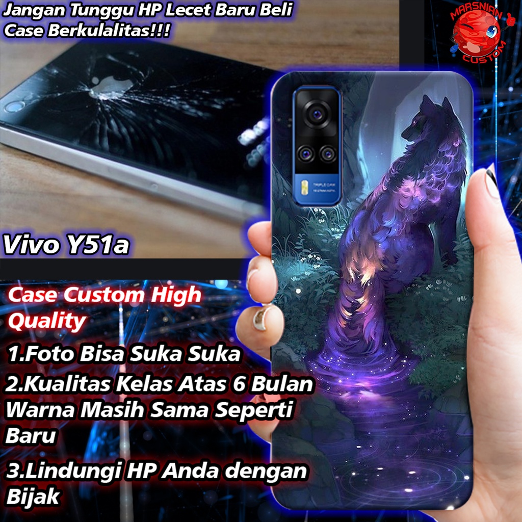 Case Custom Vivo Y51a Kualitas High Grade Gambar Sendiri / Luxury Glass Case Vivo Y51a / Softcase Vi