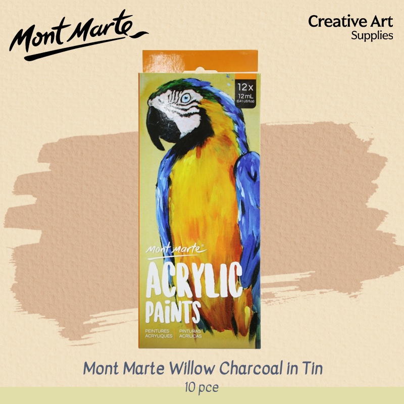 

Cat Akrilik Mont Marte Acrylic Paints 12pce x 12 ml untuk anak/pemula