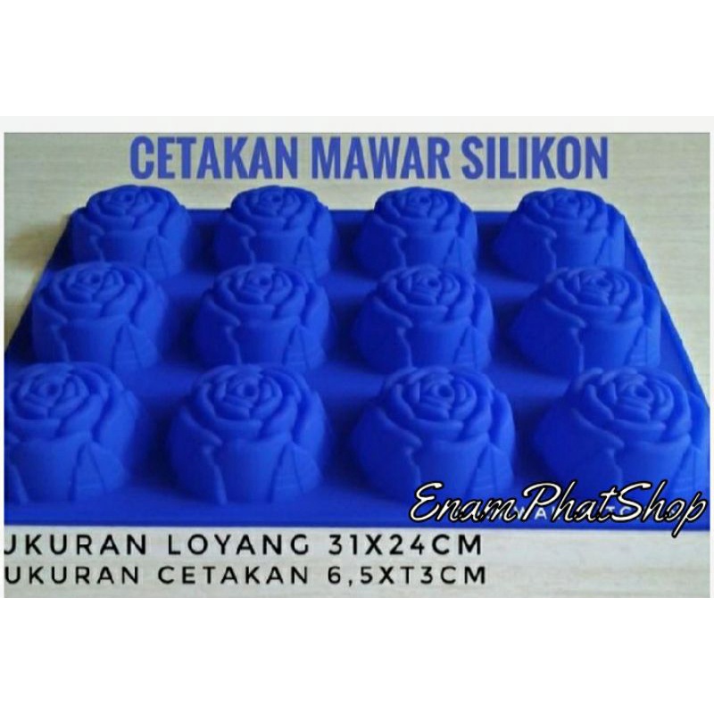 Cetakan Puding Bunga MAWAR Besar Silikon