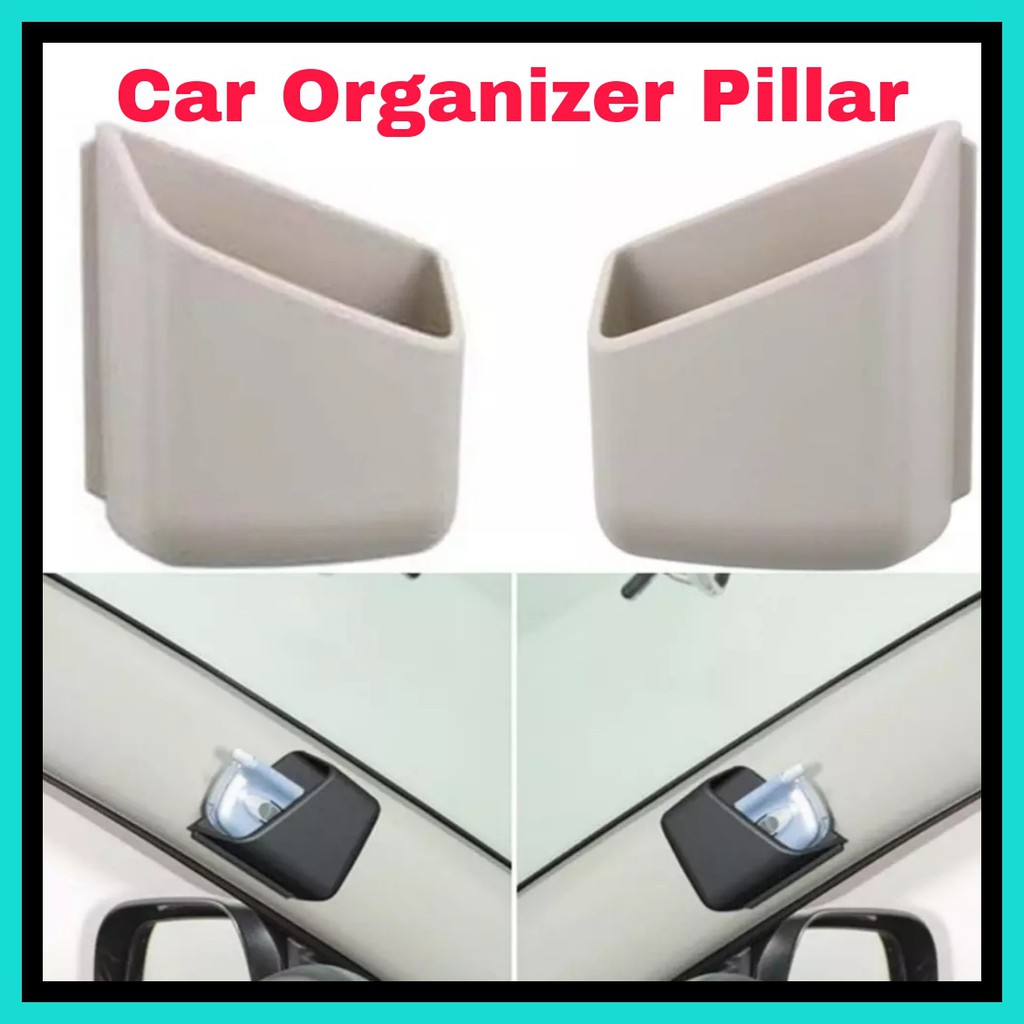 car pocket pillar - tempat kartu mobil - tempat kacamata organizer car