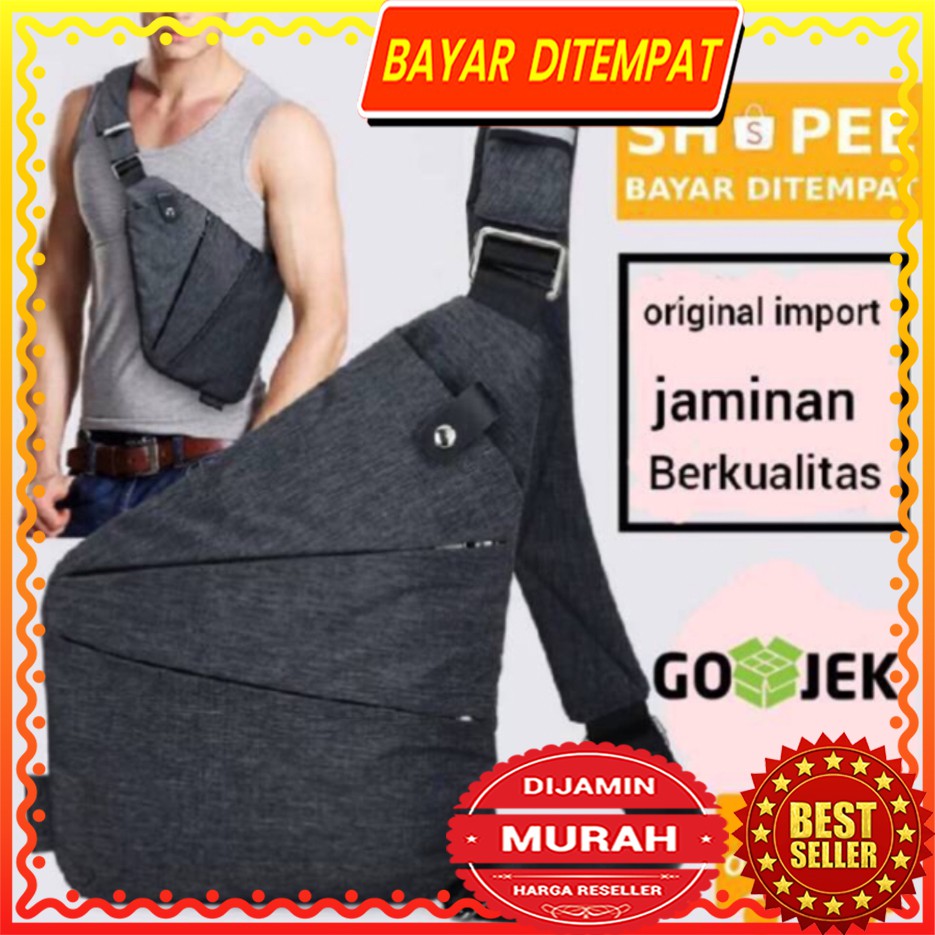 SALE  LJY20 Tas Selempang Pria Korea New Style Sling Bag Diskon Murah Impor Brand New TKM