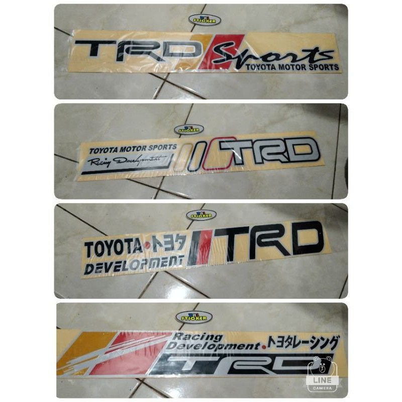 sticker cutting tulisan TRD
