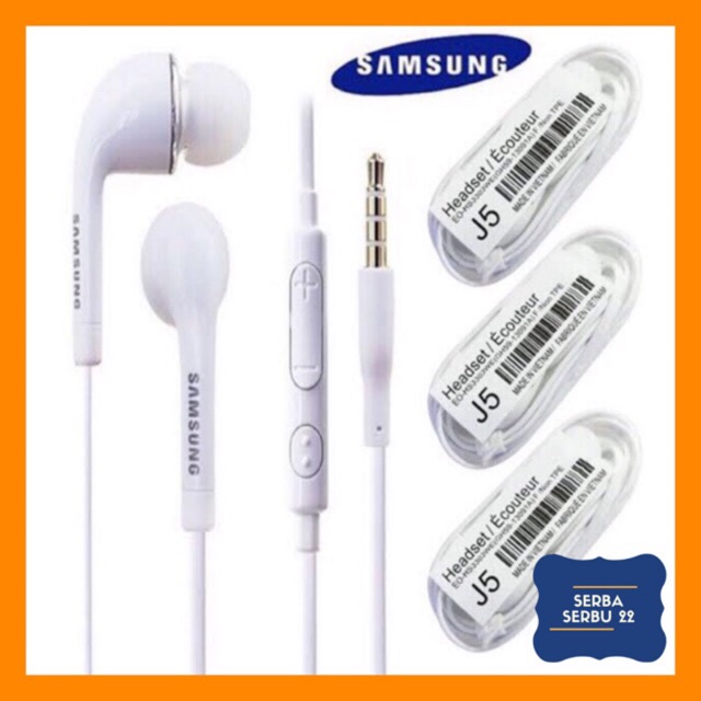 HEADSET / EARPHONE SMSUNG J5 SUPER BASS ORIGINAL 99%