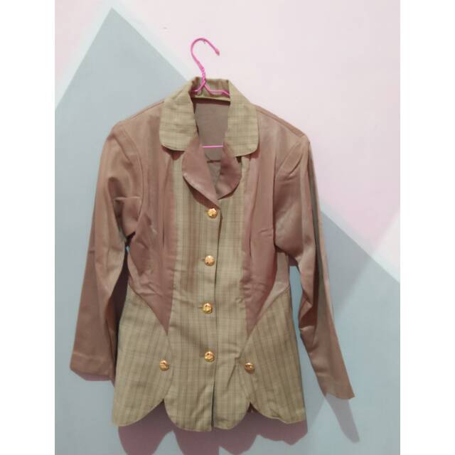 PL kemeja kantoran wanita warna coklat pns