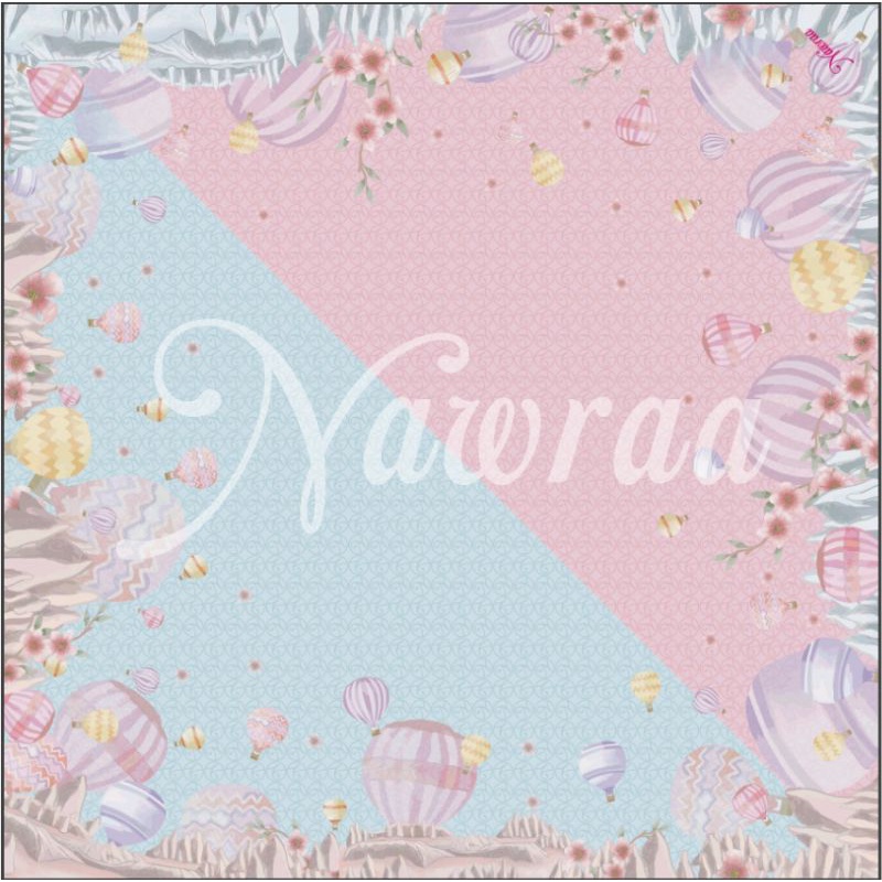 Hijab Voal Ultrafine by nawraa.indonesia, Cappadocia Series - Blue Pink