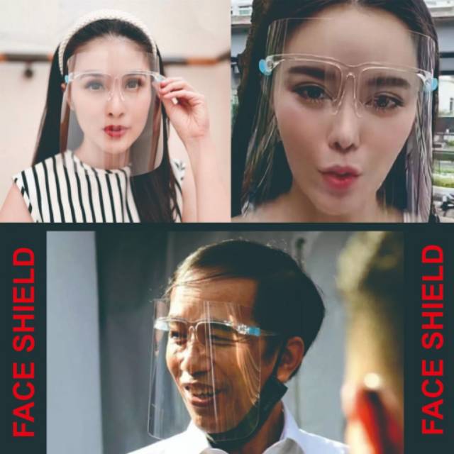 Face Shield Kacamata faceshield Nagita-Rafi Pelindung Wajah anti Air/Kabut Ready Stok Jakarta Import