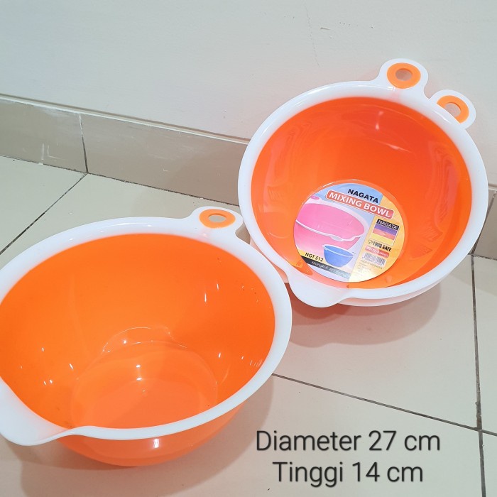 Baskom Adonan NAGATA MIXING BOWL Plastik Tebal Mangkuk Pencampur