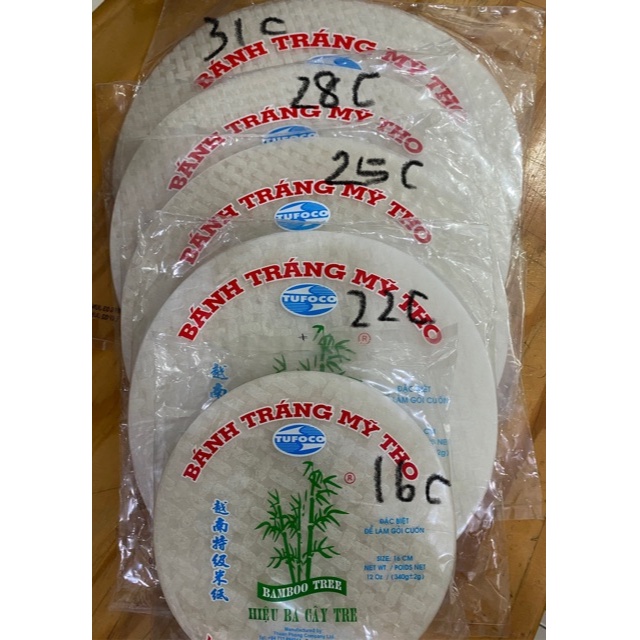 Banh Trang Rice Paper Berbagai Ukuran