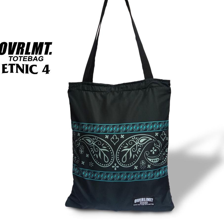 ラ Tas Totebag OVERLIMIT Tote Bag Resleting Serba Guna / Totbag Distro Tas Tootbag Casual Tot Bag Mot