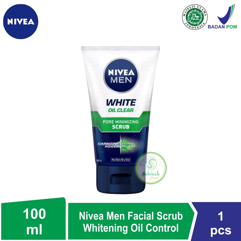 Nivea Men Facial Scrub Whitening Oil Control 100ml