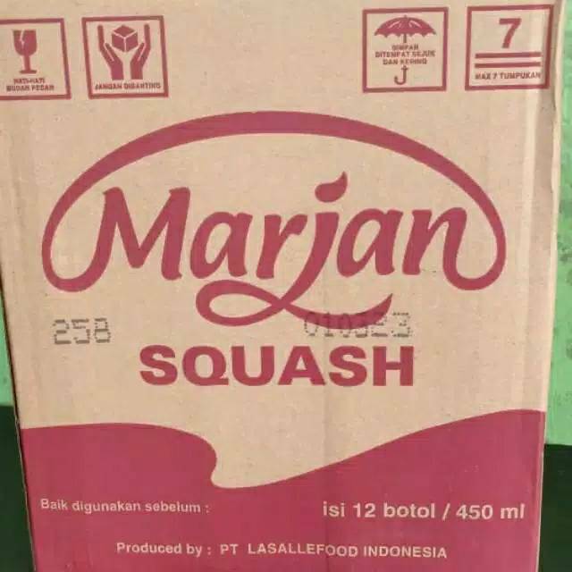 1 Dus Sirup Marjan Squash Melon Cocopandan Jeruk Mangga 450 Ml Isi 12 Grosir Syrup Sirup Marjan Indonesia