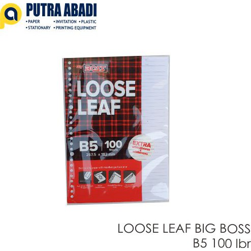 

Loose Leaf B5 Garis Isi 100 Lembar
