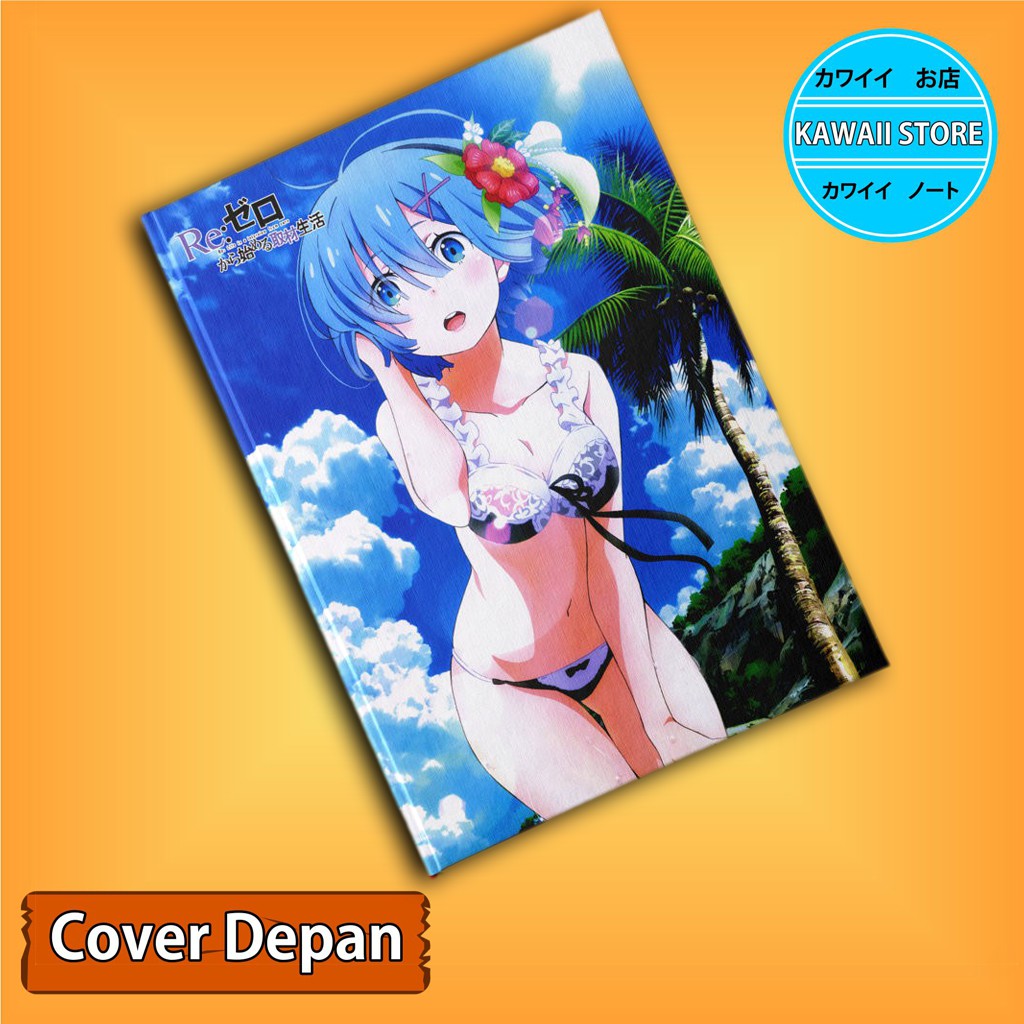 

Notebook / Pocket book Hard Cover Anime Re Zero REM BIKINI uk A5 & A6 / Notes Book