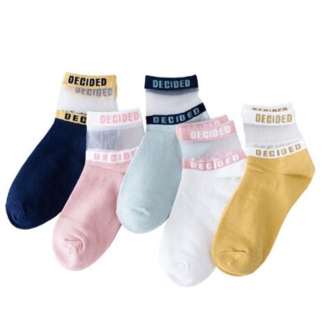 KKT kaos kaki transparan teks summer musim panas cotton transparan korea japan jepang