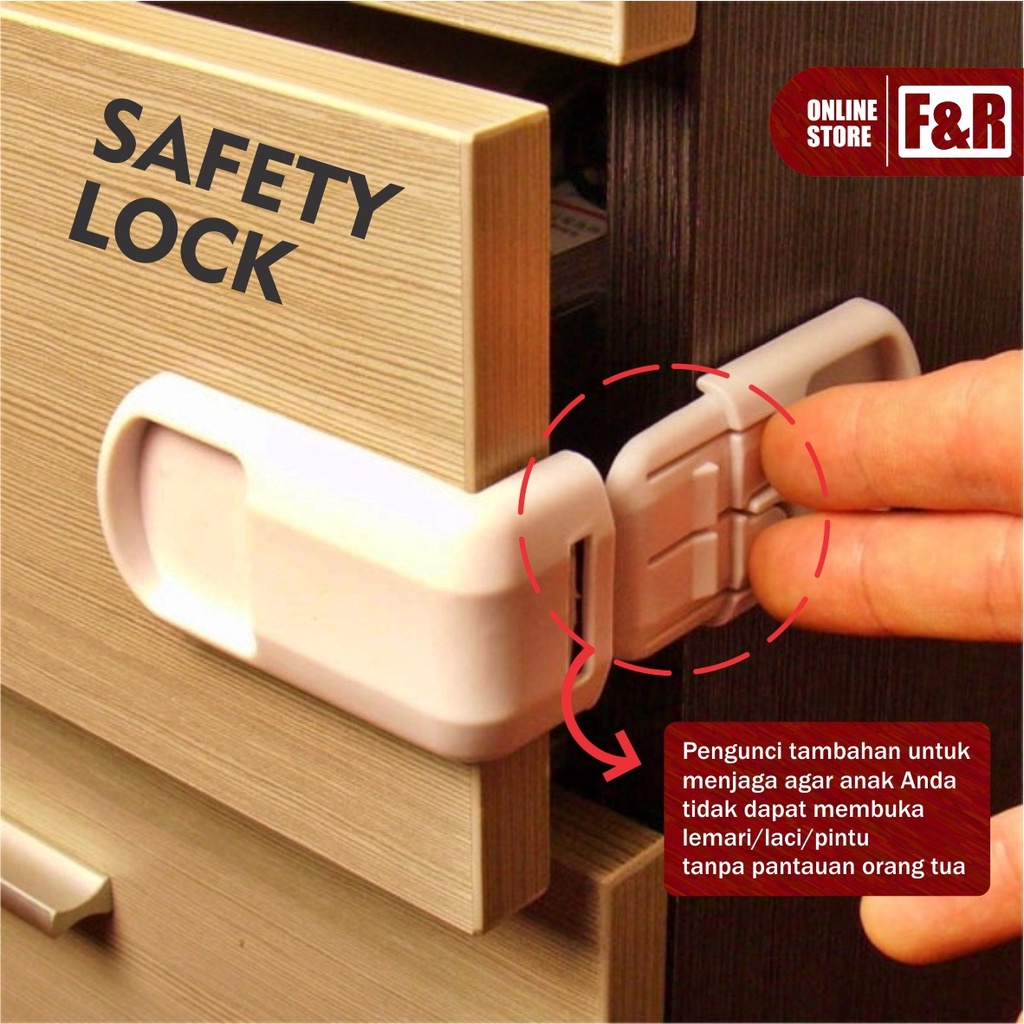 Pengaman Pintu Laci Lemari Pengunci Rak dan Kunci Lemari Anak Bayi Baby SAFETY LOCK BABY CHILD