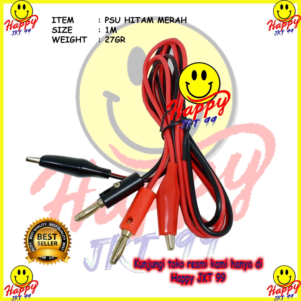 [ HAPPY JKT 99 ] KABEL POWER SUPPLY HITAM MERAH