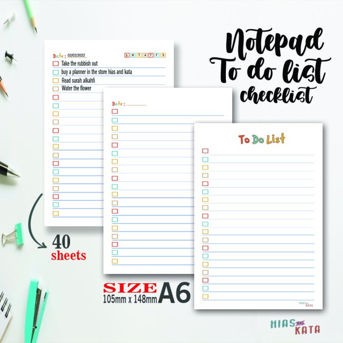 

Terbatas Note Book To Do List Checklist Buku Memo Catatan Size A6 - To Do List Bagus