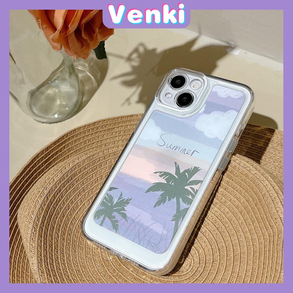 iPhone Case Silicone Soft Case Clear Case Thickened Shockproof Protection Camera Metal Button Summer Coconut Compatible For iPhone 11 Pro Max 13 Pro Max 12 Pro Max 7Plus xr XS Max