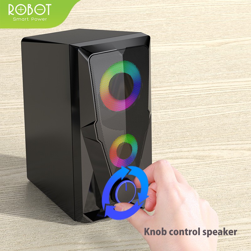 Robot RS200 Speaker E-Sports Gaming Black for PC Laptop &amp; Smartphone ORI