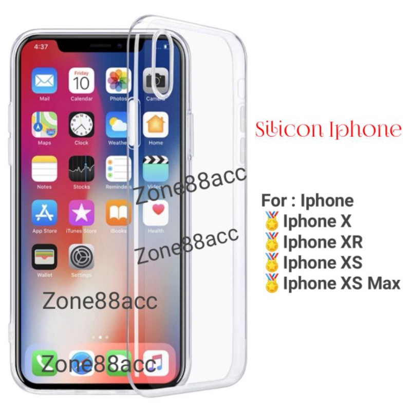 Softcase Silicon Iphone X Xs Xr Max Xsmax Clear case Silikon Casing Cover Softshell Bening Transparan Soft Full Lensa Lens Kamera pelindung belakang