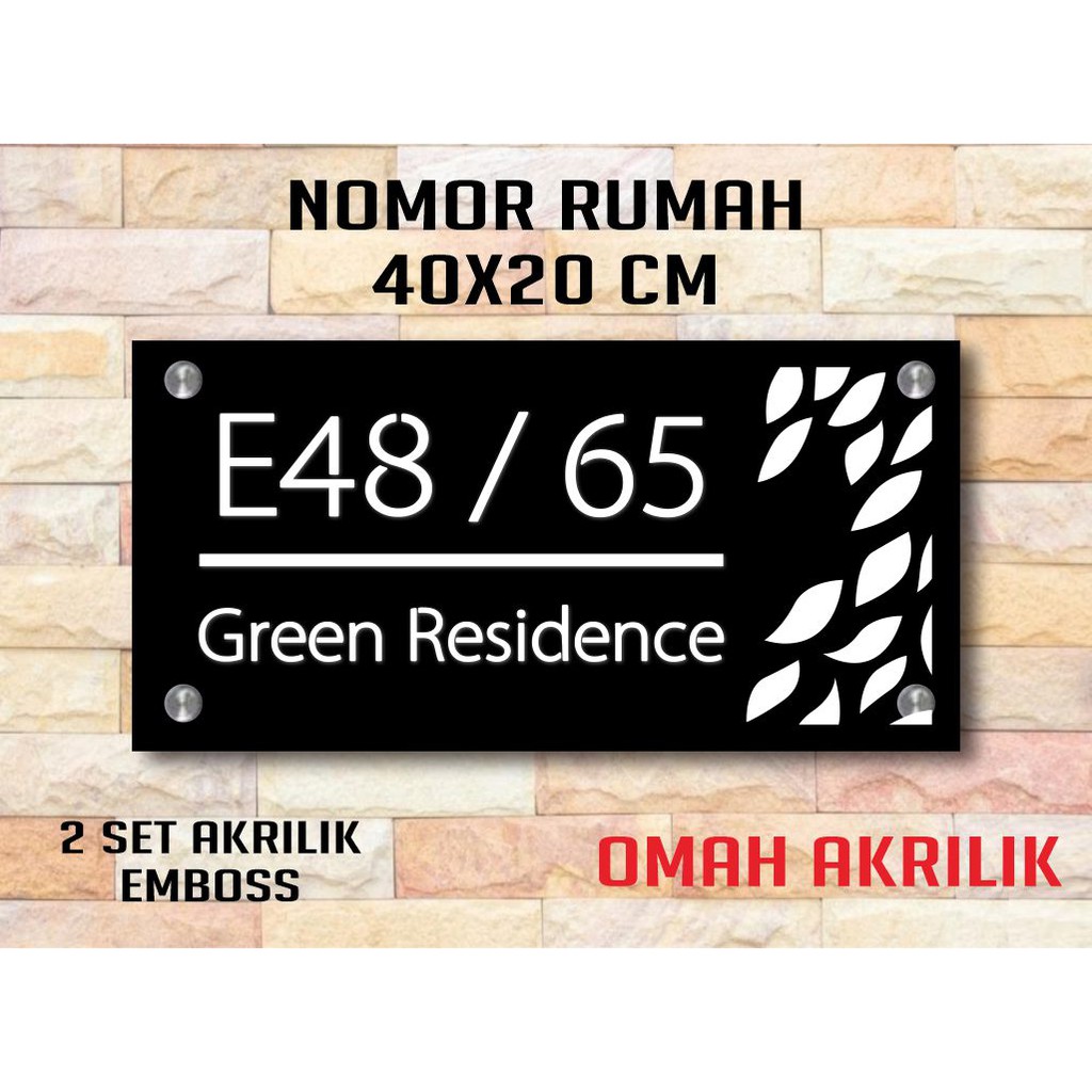 

Papan Alamat & Nomor Rumah - Acrylic - unik